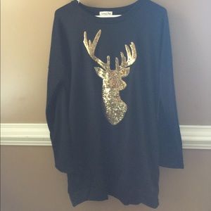 💥Sale! NWOT Sequins Deer Shirt!